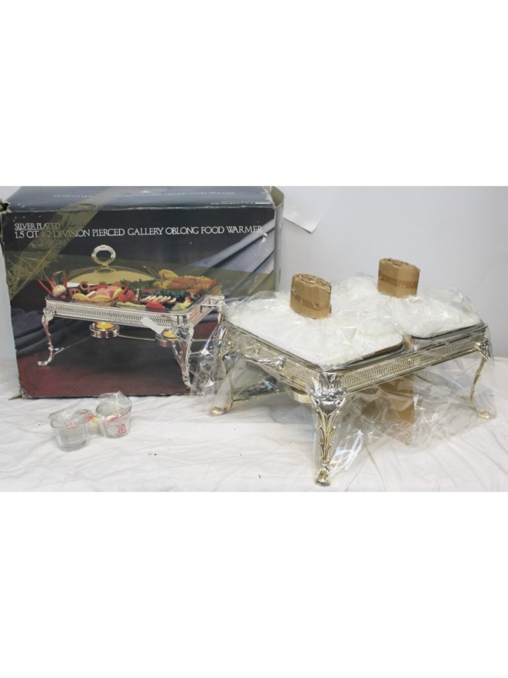Paul Revere Silversmiths Silver Plated Chaffing Food Warmer Oblong Buffet 1.5 qt
